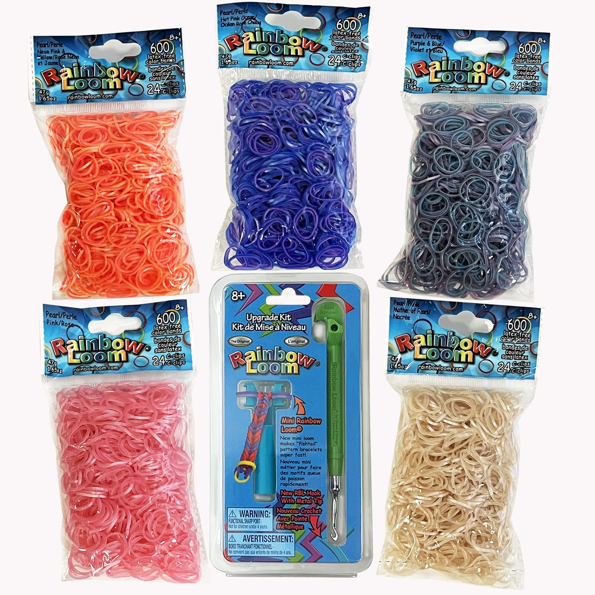 Rainbow LoomViviana Pearl Rubber Band Set, 3,000 Loom Bands Included, Multicolor