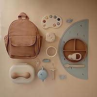 Vista 6 de mushie Juguete de sonajero de silicona para bebé A partir de 3 meses (natural)