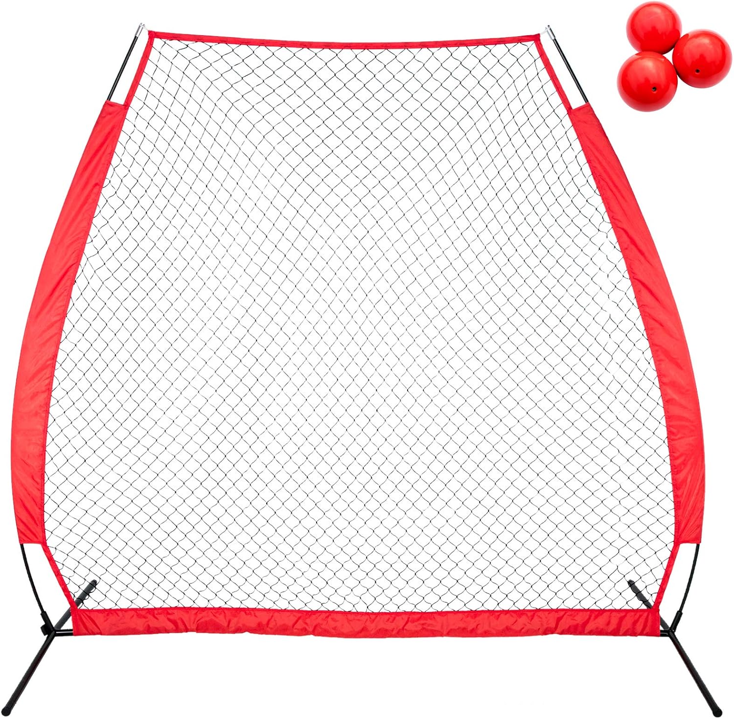 Bkisy7 Foot Pitching Screen Portable Baseball Net AFrame