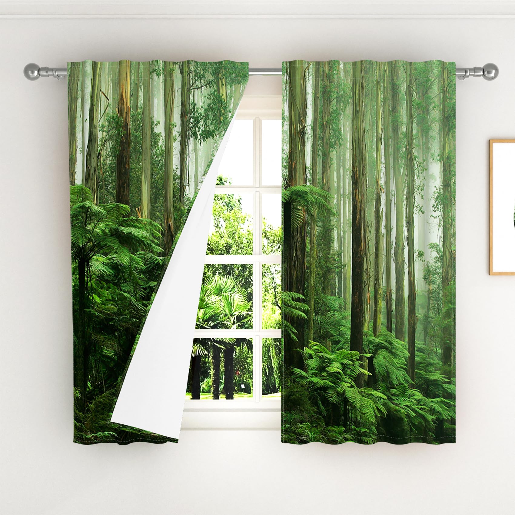 Kzzfqxb 132×214cm Forest Curtains 2 Panels - Image 3