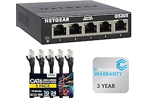 NETGEAR 5-Port GS305E Gigabit Ethernet Unmanaged Switch for Home and Office Networking