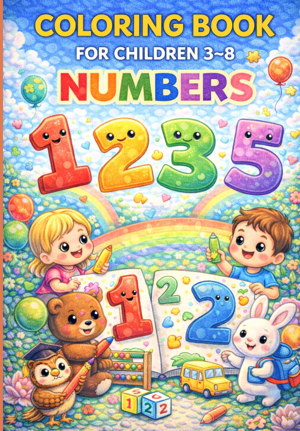 Coloring Book For Children 3-8: NUMBERS.: Fun & Educational Number Coloring Book for Kids Ages 3–8 | Learn to Count While Having Fun