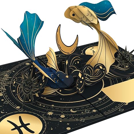 iGifts And Cards Mystical Pisces Zodiac 3D Pop Up Greeting Card - 5