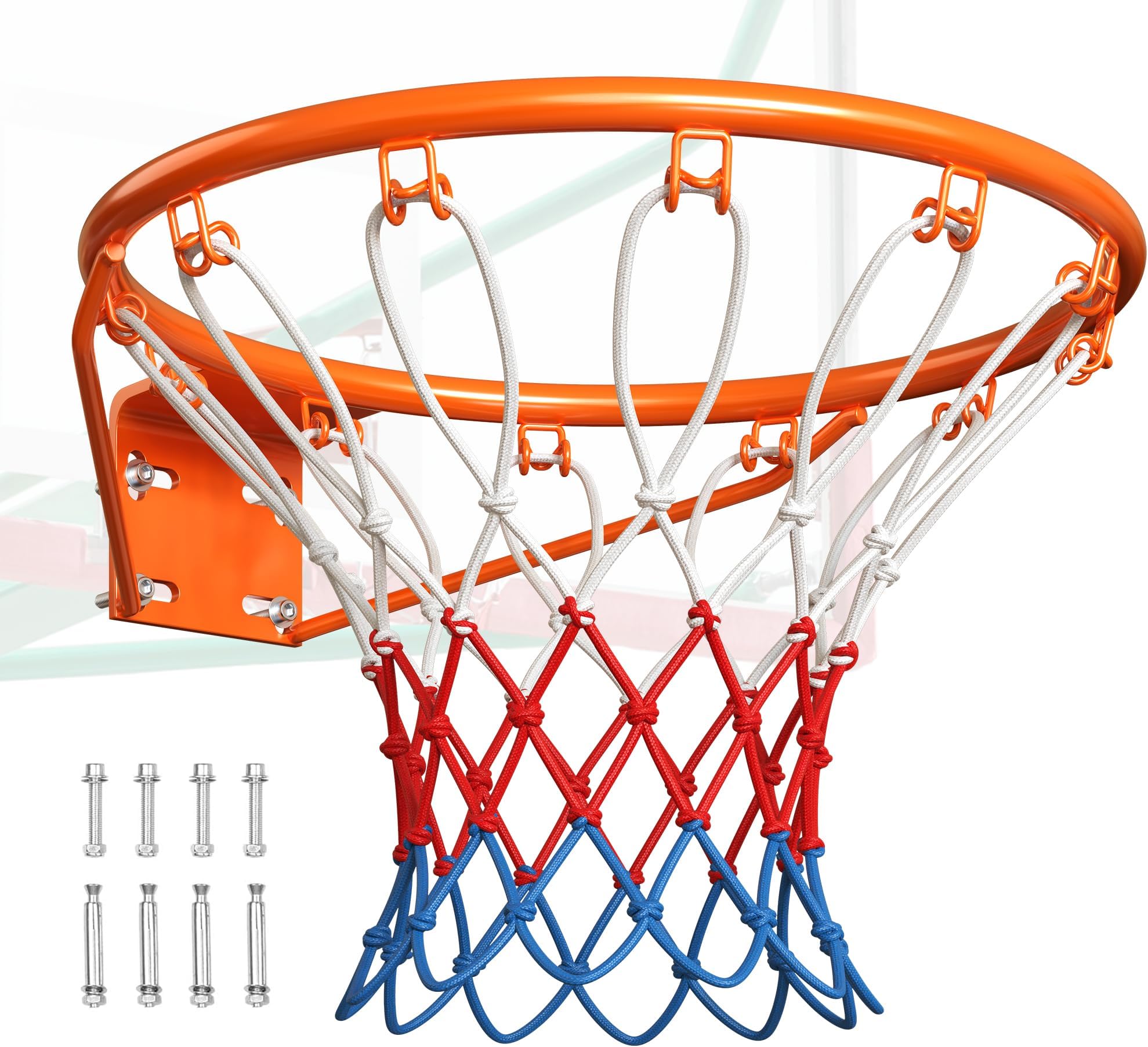 VEVOR Basketball Hoop, 44 54 Inchs PC Backboard Wall Mounted, Basketball Portable Hoop & Goal, Indoor & Outdoor with Hand-Crank Adjustment, Classic Basketball Court, Teens, Adults, Schools, Parks