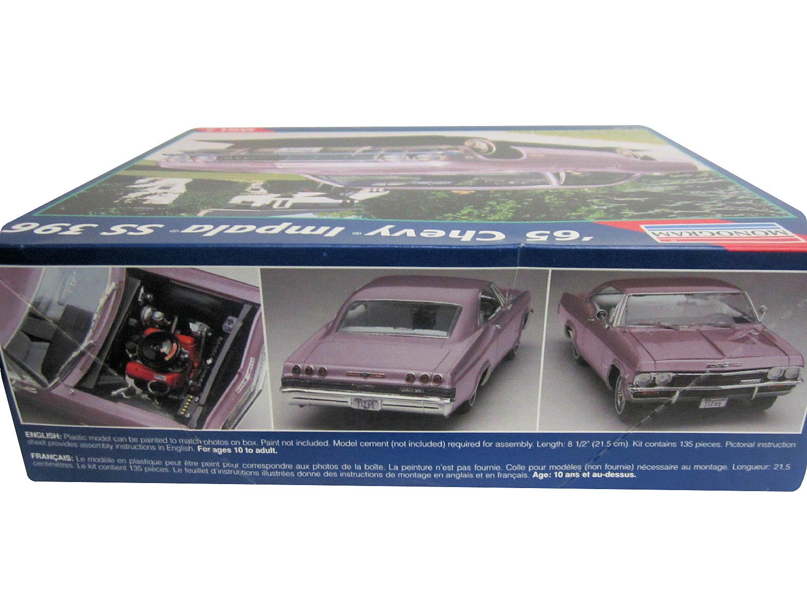 Amazon.com: Monogram '65 Chevy Impala SS 396 1:25 Scale Model Kit