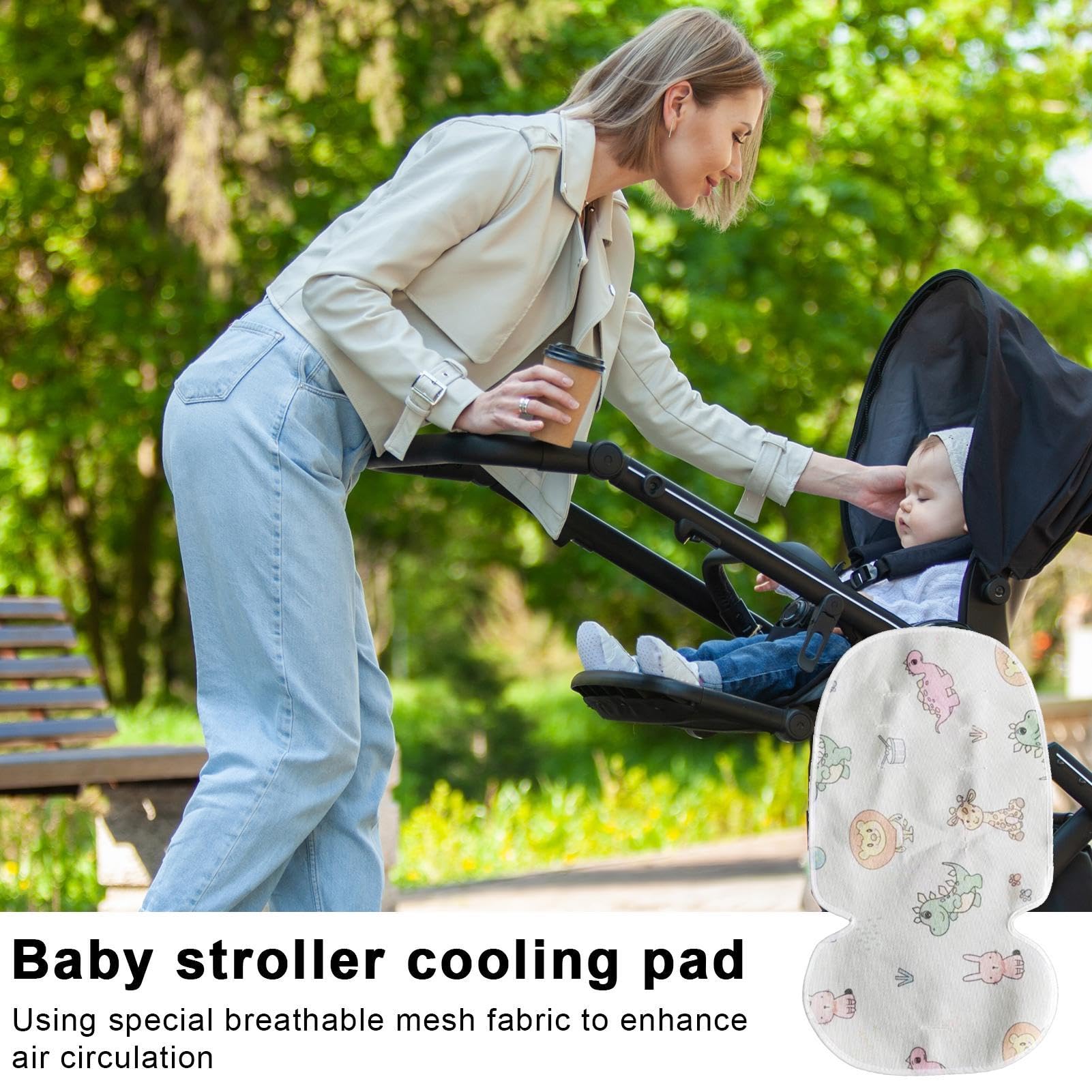 Kühlmatte für Kinderwagen | Kühlmatte für Kinderwagen | Sommersitzkissen - kühleres Kissen, atmungsaktiver Bezug des Kinderwagensitzes, Matte für Kindersitze