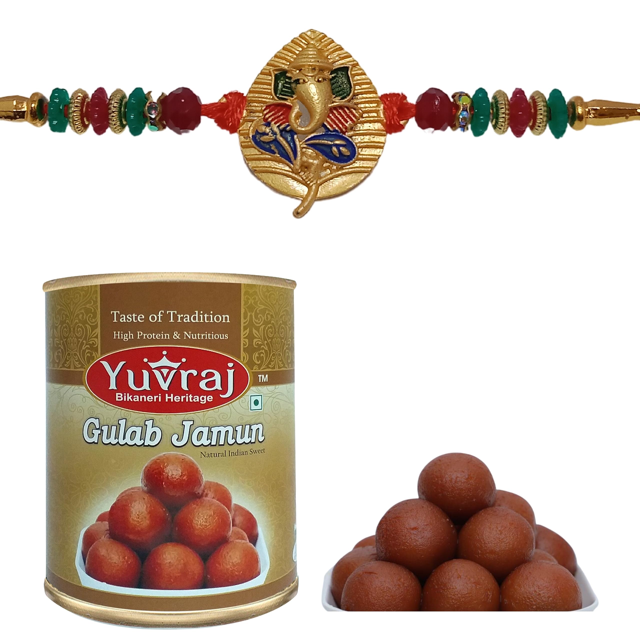 Yuvraj Food Productj rakhi for brother with sweets pack gulab jamun 500 gm tin pack (B08CTJ1DRG) Amazon Price History, Amazon Price Tracker