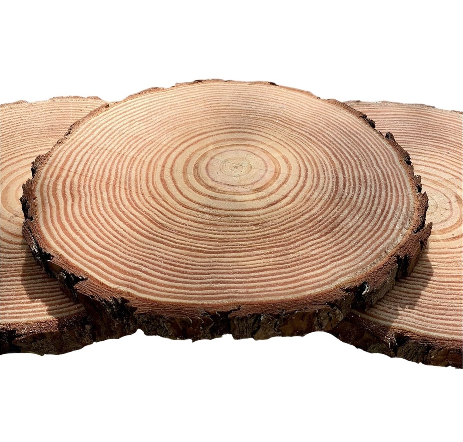 plastry drewna 18-30cm Okrągła Płyta Sosnowa Okrągła Rustykalna Plasterki Zwietrzały Kłoda Dysk Zewnętrzny Wiejski Stodoła Ślubny Dekoracja Stołu(18 20cm 1pcs)