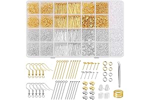 3480 Pieces Earring Making Kit for Jewelry DIY with Earring Hooks and Earring Posts