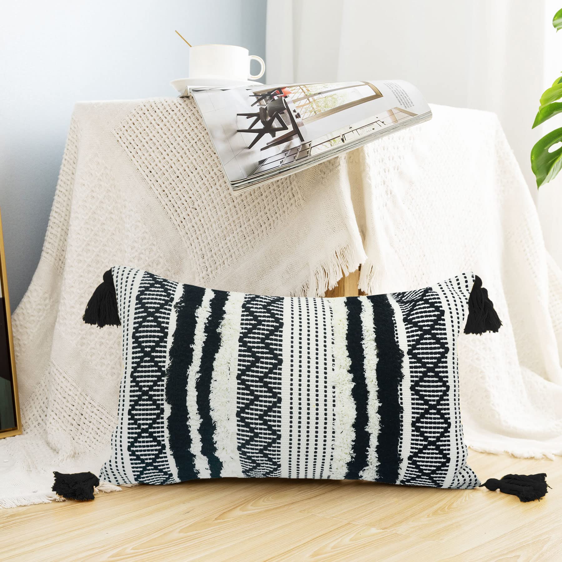 Federe Decorative Boh&eacute;mien Fatte A Mano - Set Da 3 Per Divano E Letto