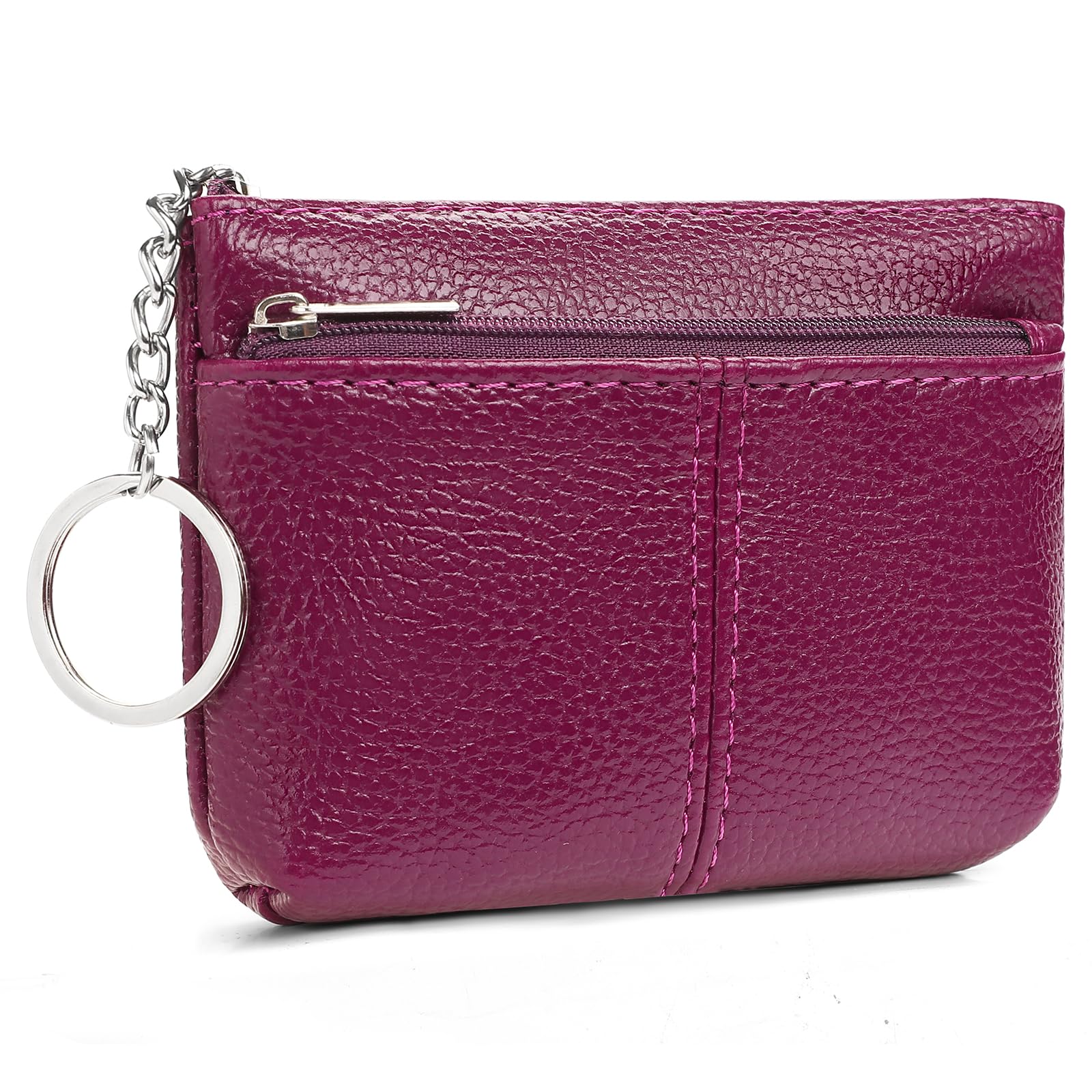 SENDEFN Leather Coin Purse for Women Small KeyChain Change Pouch Credit Card Holder