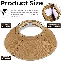 Vista 4 de Simplicity - Sombrero con protección solar UV UPF 50 para mujer, convertible en visera para playa