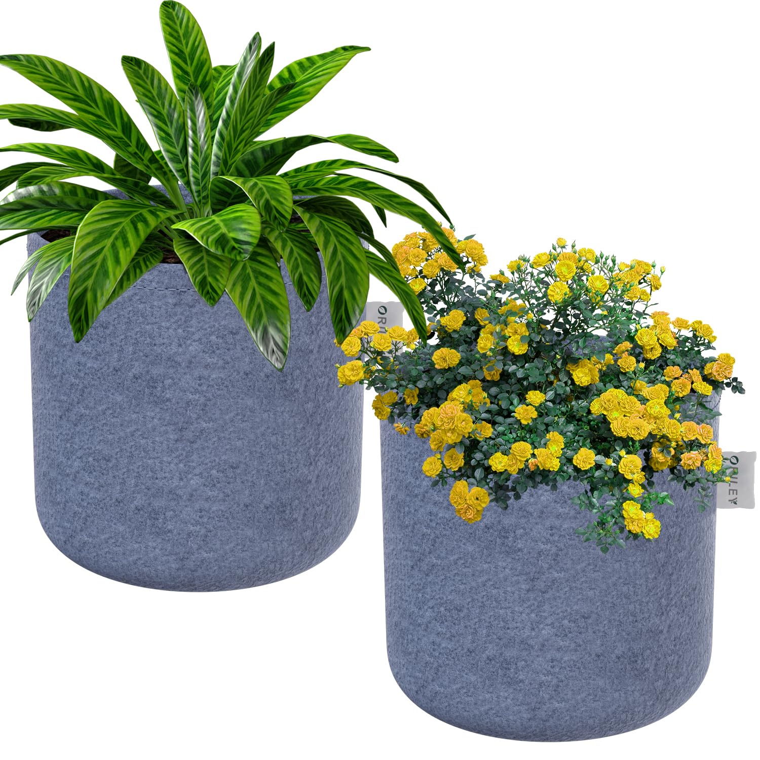 Oriley Grow Bag Heavy Duty Geo Fabric Plant Pot Lightweight Bags Ideal for Gardening Balcony Terrace (Grey, Round, 500 GSM 4 x 4 inch Pack of 2) (B0BX339WY7) Amazon Price History, Amazon Price Tracker