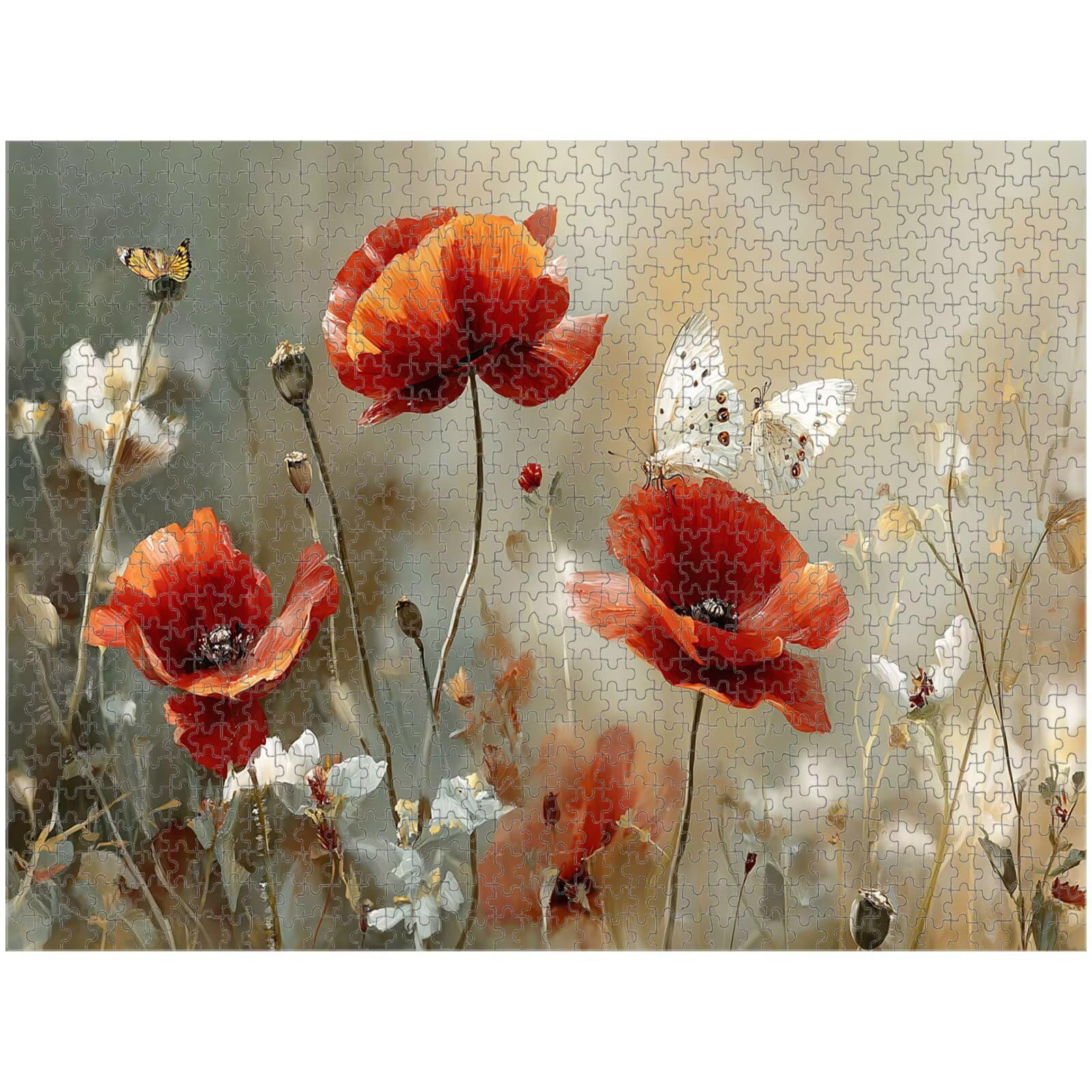 3000 Pezzi Puzzle Adulti - Farfalla & Fiore - Decorazione Murale 1T#1117 | Puzzle in Legno, Tagliati con Precisione, Inchiostro dai Colori Vivaci, Hobby Statico, Decorazione per Casa, Regalo, 87x111cm