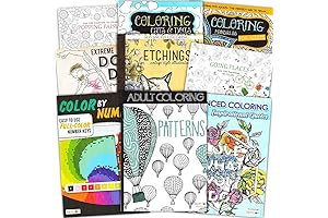 Deluxe Adult and Teen Coloring Book Bundle: 8 Exquisite Books for Creative Expression and Relaxation