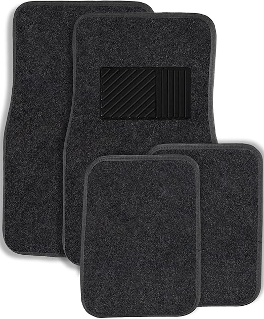 Johns FME14 (4pc Set) Charcoal Carpet Auto Floor Mats with