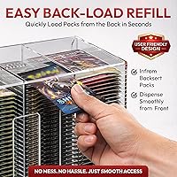 Vista 5 de Collector's First Pick Dispensador de 6 ranuras con base transparente – Se adapta a 240 paquetes de refuerzo de tarjetas coleccionables – Compatible