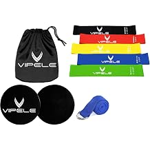 Resistance Bands Exercise Loops - Set of 5, 12X2 Workout Flex Bands for Home Fitness, Stretching, Physical Therapy and More - Includes Carrying Bag
