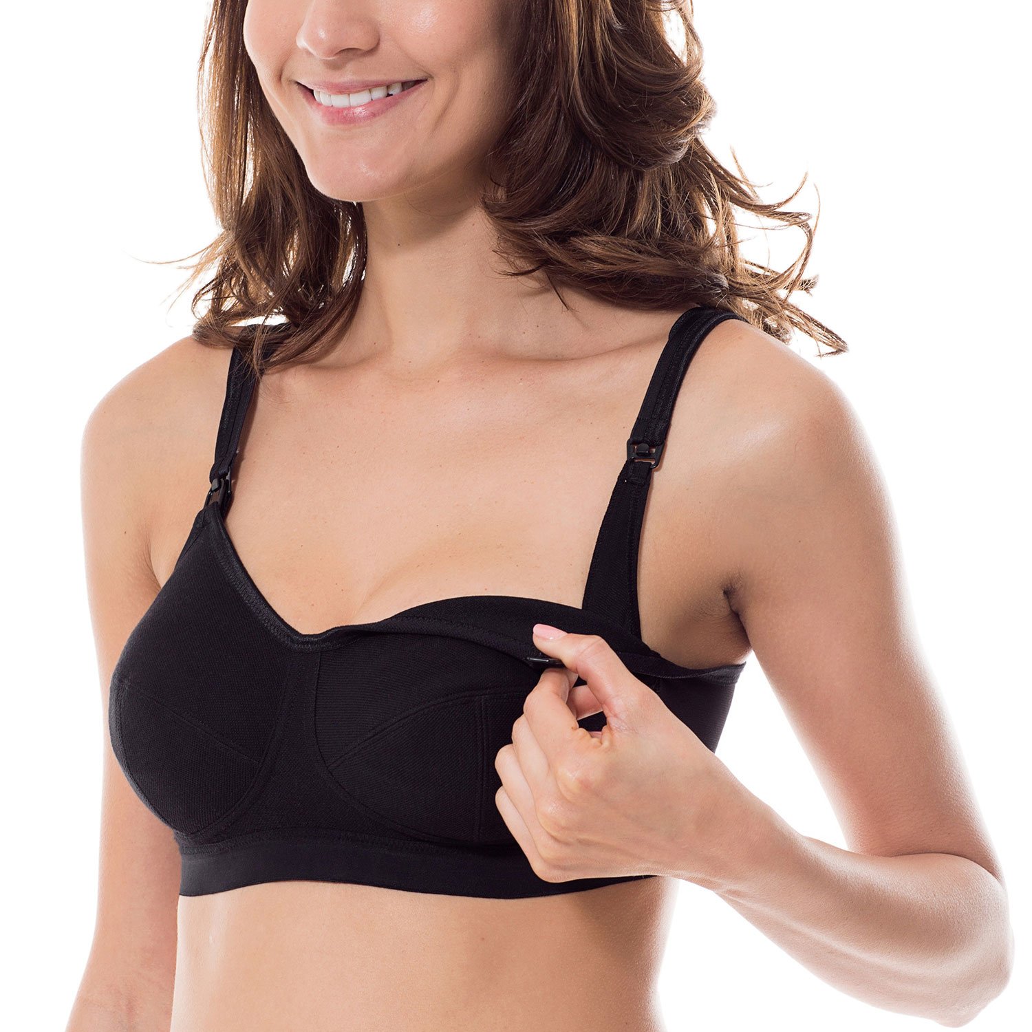 Gratlin Plus Size Cotton Nursing Bra Women's Breastfeeding Maternity Bra Comfort Support Wireless