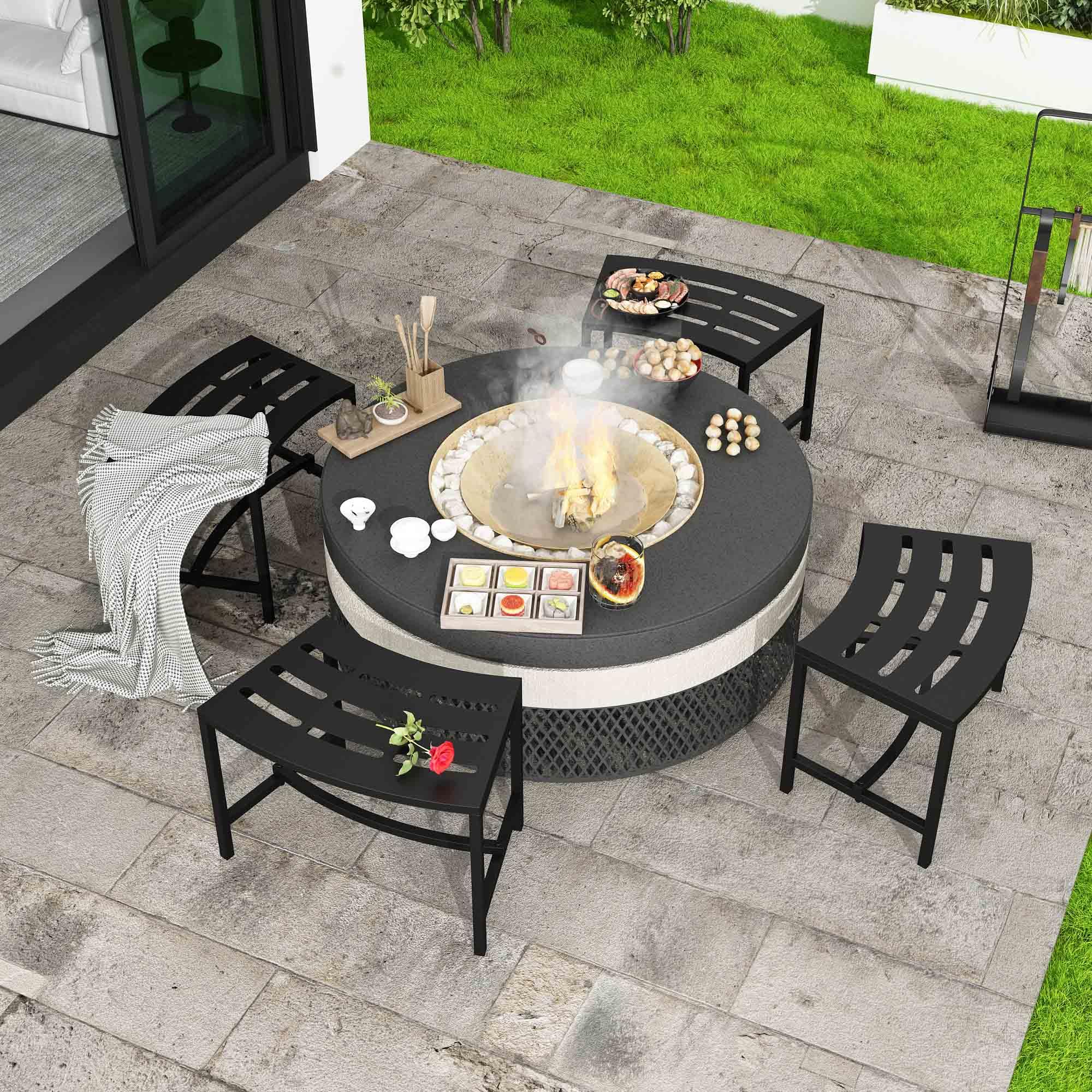 Conversation Pit Sunken Fire Pits With Seating Metal Fire Pit