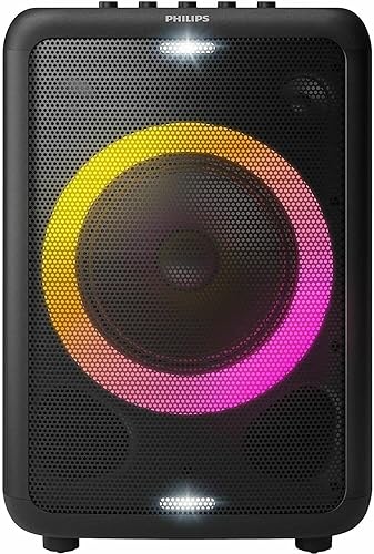 Miniatura 3 de Philips X3206 Altavoz Bluetooth Party con graves profundos, batería de hasta 14 horas, luces de fiesta y efectos de karaoke, entrada de micrófono y