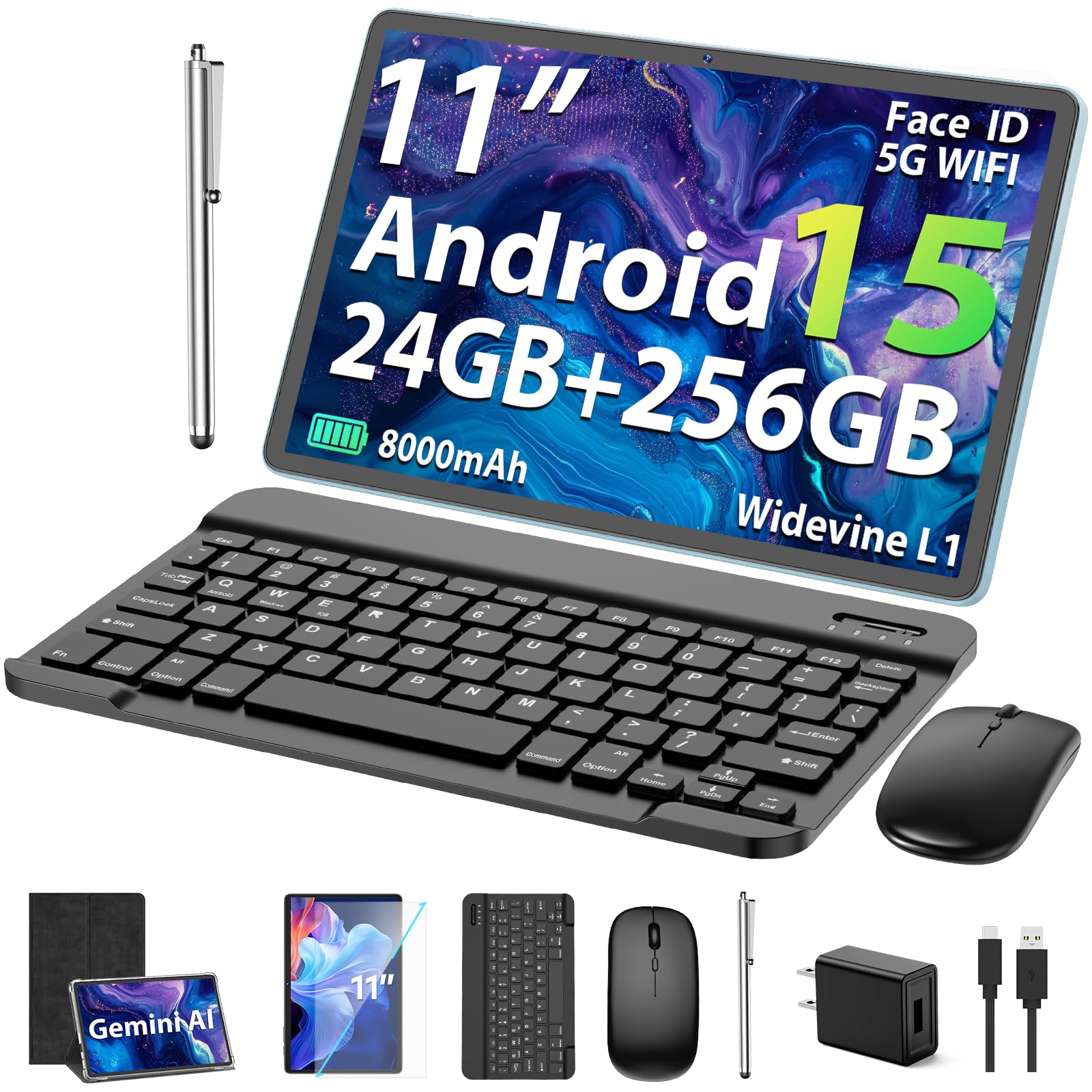 Amazon.com : Suicoey 2026 11 inch Android 15 Tablet with Keyboard