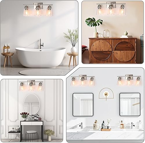 Miniatura 7 de hykolity - Juego de luces LED para baño Níquel cepillado (Brush Nickel), Orb