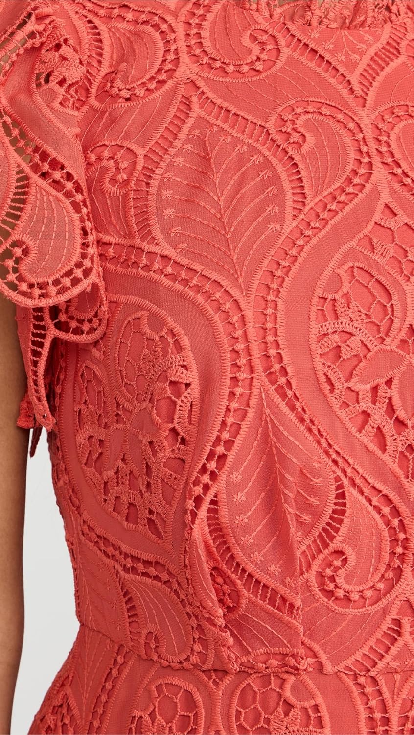 Shoshanna Womens Eyelet Chiffon Norma Dress - Image 6