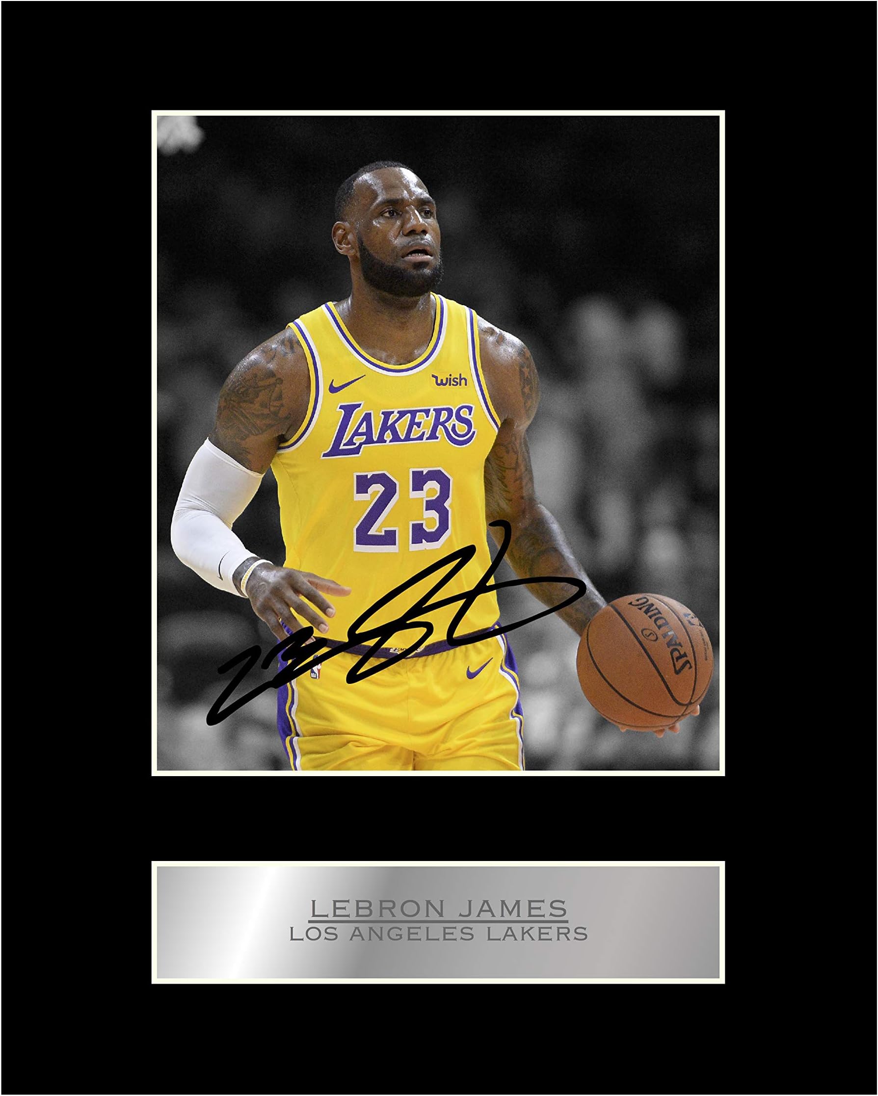 Lebron James Signed Mounted Photo Display Los Angeles Lakers #2 NBA Autographed Gift Picture Print