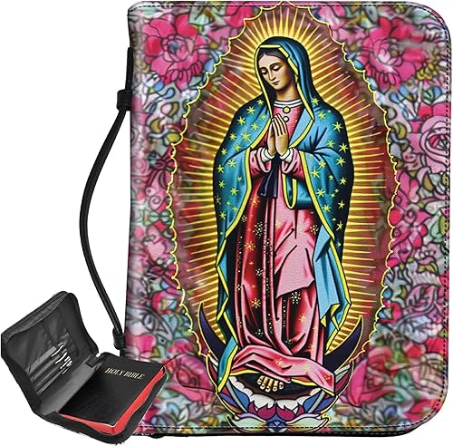 Miniatura 21 de Bolsa de Biblia con estampado de leopardo con purpurina, funda grande para la Biblia para mujeres y hombres, bolsa multifuncional para iglesia