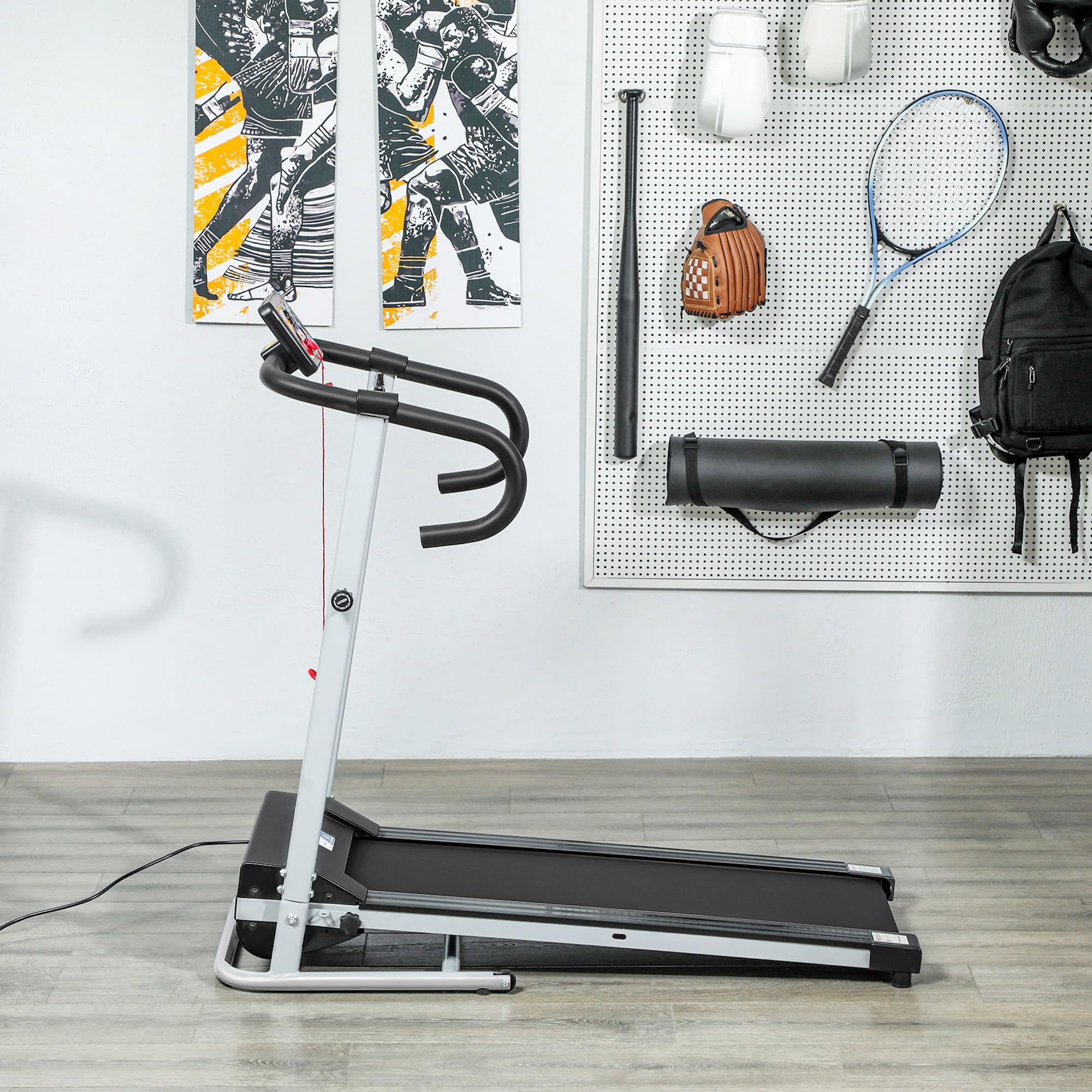 HOMCOM Tapis de Course Électrique Pliable 1 à 10 Km/h