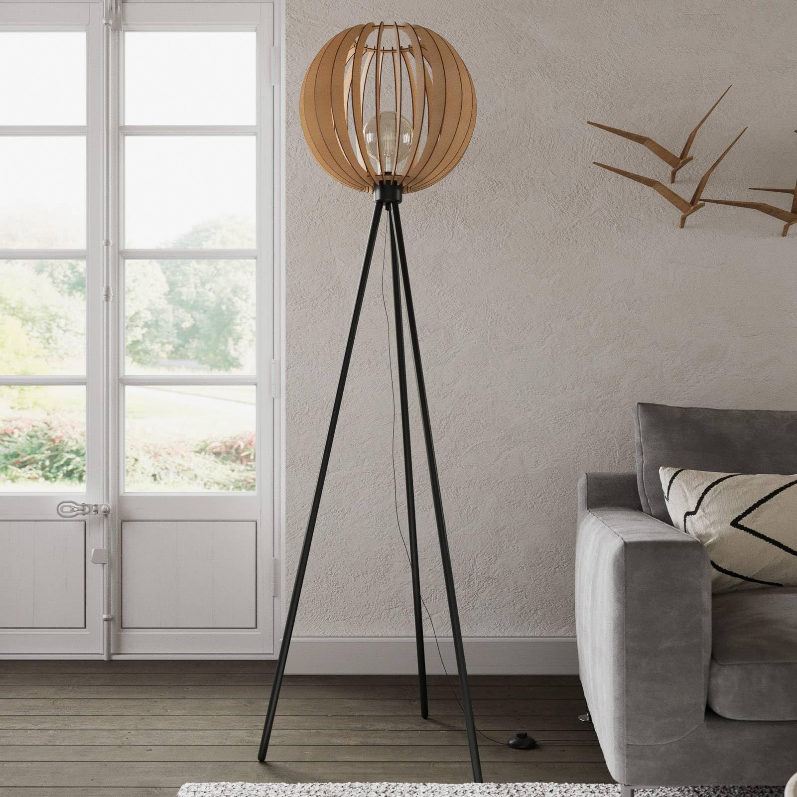 Lampada da terra (Scandinavo) colore Nero, in Metallo ad es. Soggiorno & Sala pranzo lampada