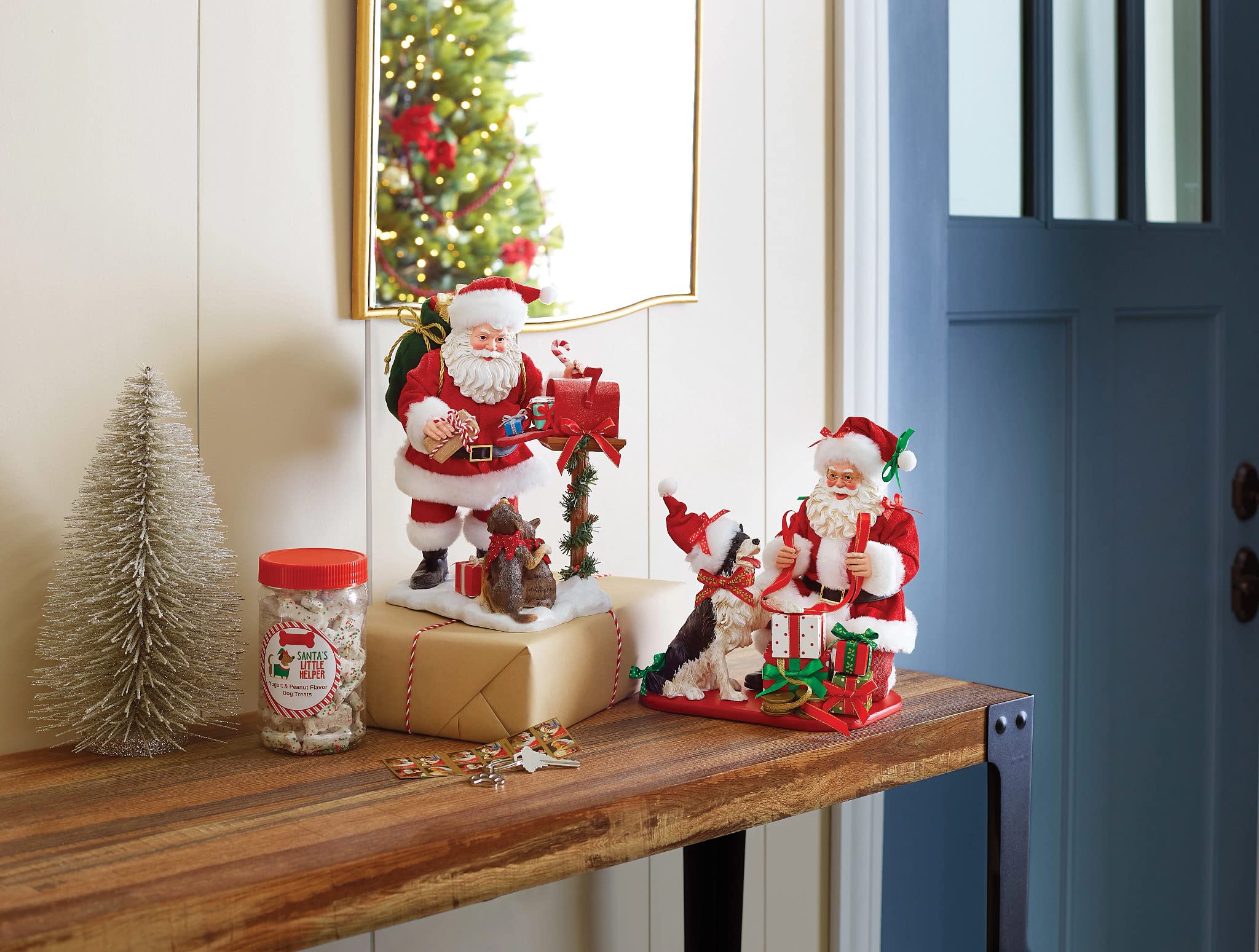 Department 56 Possible Dreams Santa and His Pets Lending a Paw