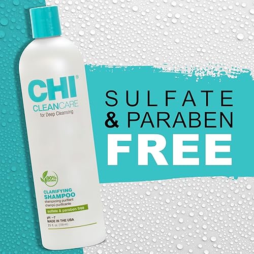 Miniatura 5 de CHI CleanCare Champú clarificante, limpia profundamente el cabello y el cuero cabelludo para eliminar la acumulación, purificar y restaurar la