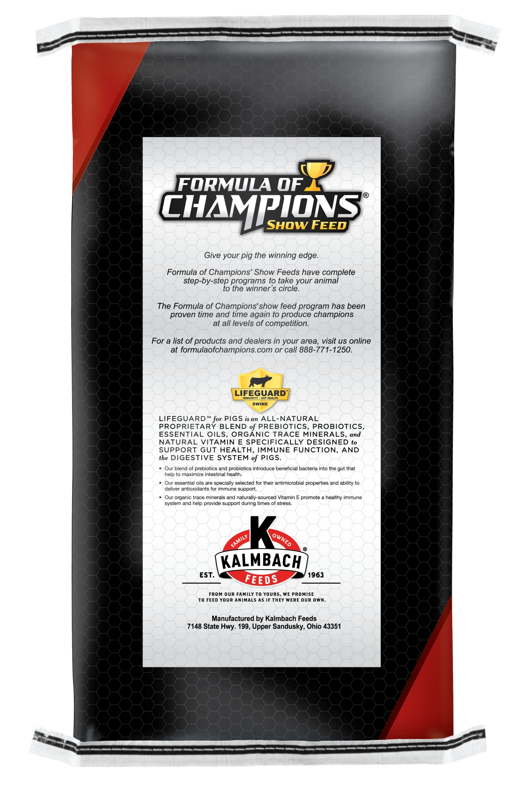 Formula of Champions Smooth Design 18 Pellet for Show Pigs, 50 lb