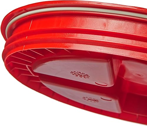 Miniatura 9 de Consolidated Plastics Cubos negros de grado alimenticio de 5 galones  tapas rojas de sellado Gamma almacenamiento de recipientes sin BPA cubos de