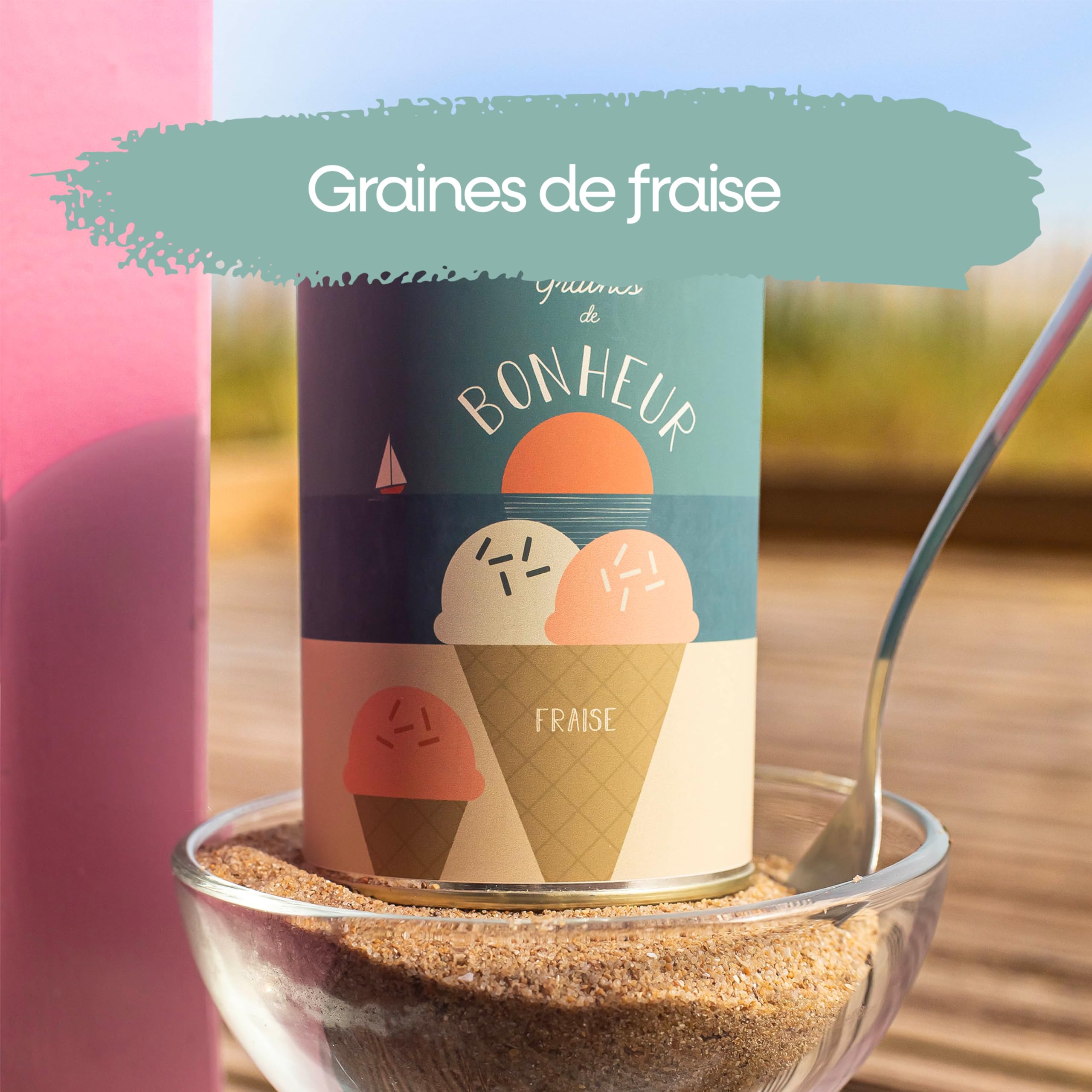 Mauvaises Graines© - Kit de Graines de Fraises des Bois à Semer - Idée Cadeau Original Femme Homme Amis Famille Anniversaire Collegue Fêtes - Ultra Simple à Utiliser - 100% Fabriqué en France - 3