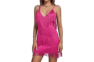 Women's Layered Fringe Cami Mini Dress