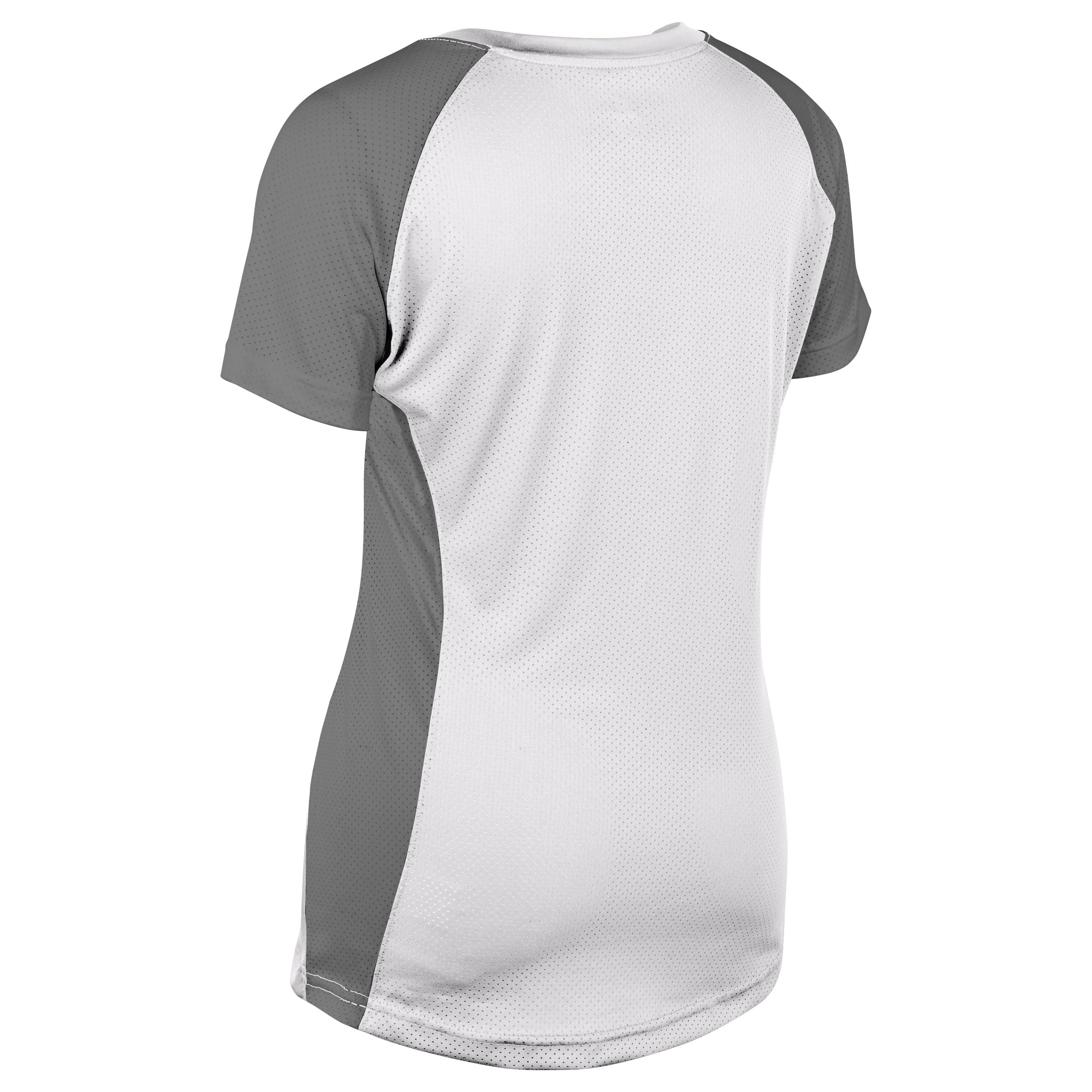 CHAMPRO Girls' Baseball Jersey, White, Graphite