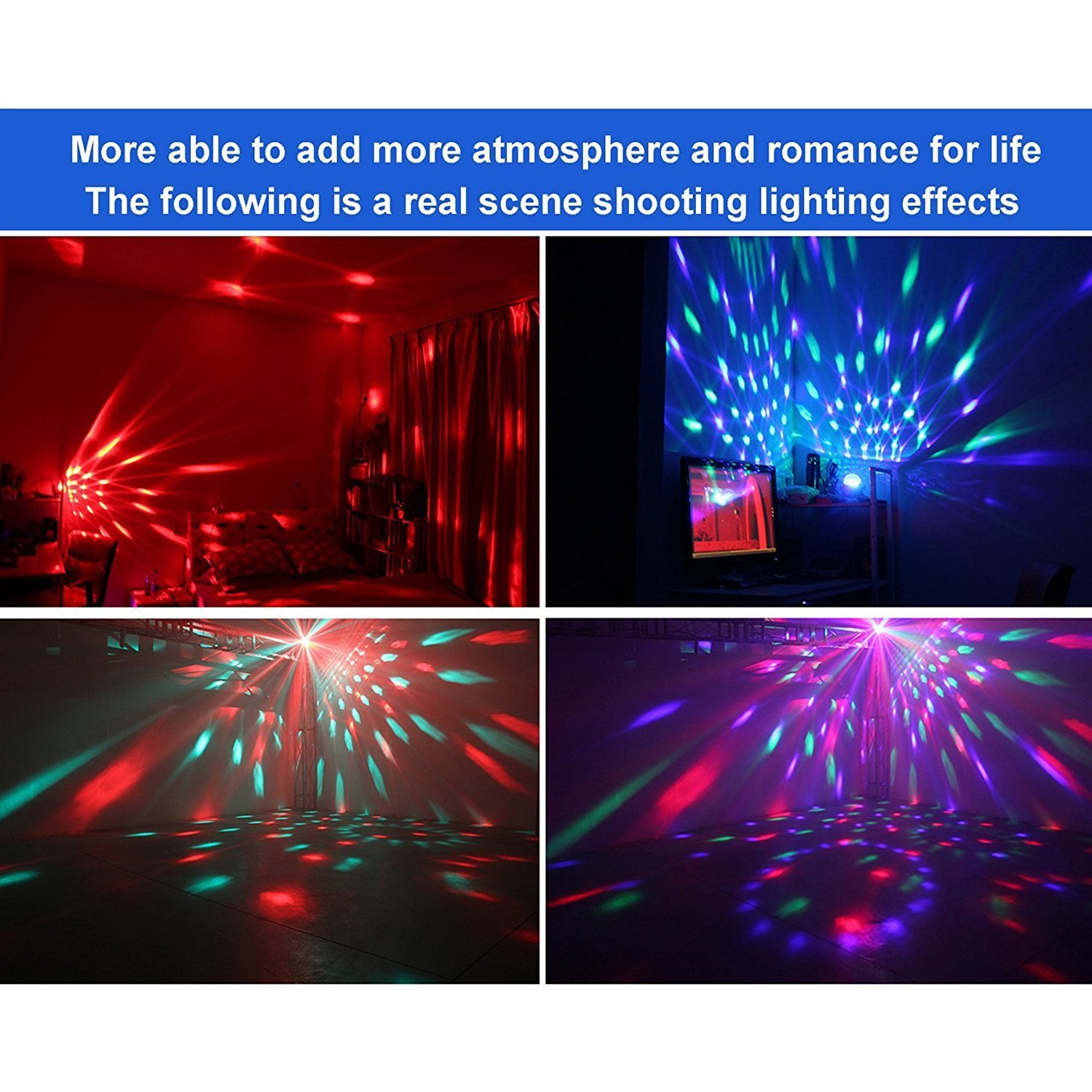 Mini Sfera Magica LED Rotante 3W Con Telecomando - Proiettore Luci Effetti Multicolore Per Feste E Eventi - Foto 2