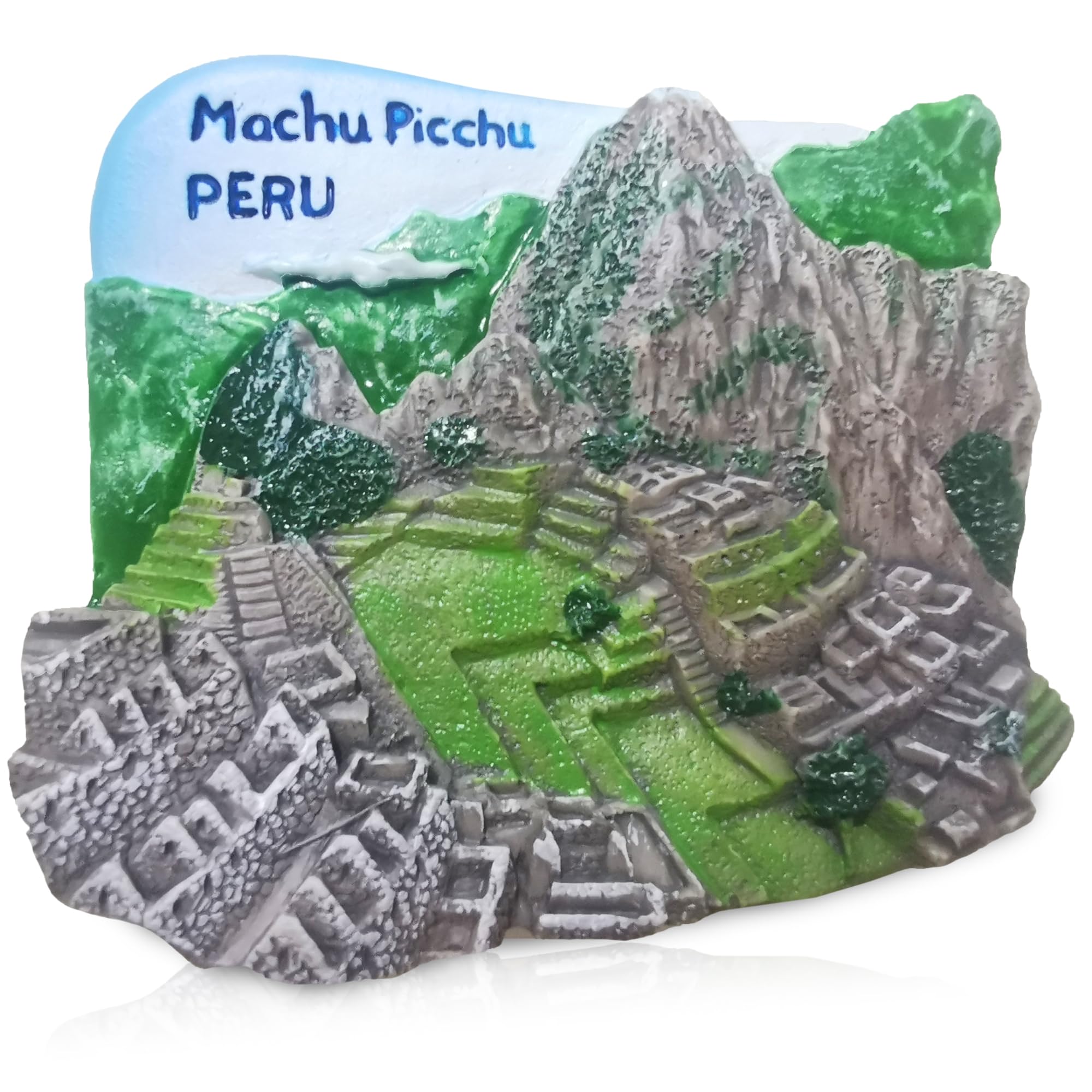 Machu Picchu Peru 3D Fridge Magnet, UNESCO World Heritage Site, 6.3 x 5.5 x 2 cm, Travel Souvenir — image 1