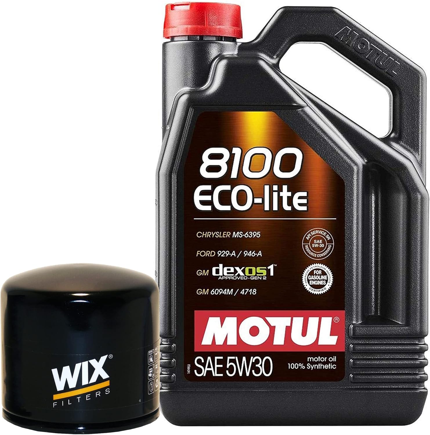 5L Newparts 8100 ECO-LITE 5W30 Filter Motor Oil Change Kit API SP-RC