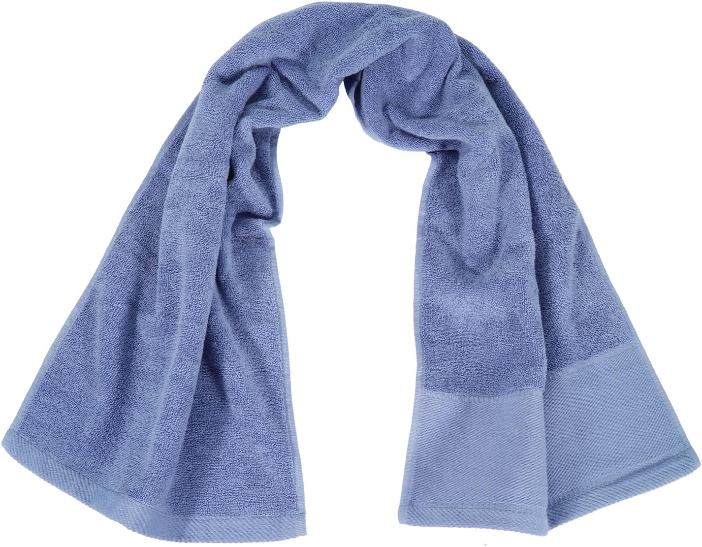 Extra Long Cotton Washcloth, 12 x 43 Inch Body Wash Cloth, purple