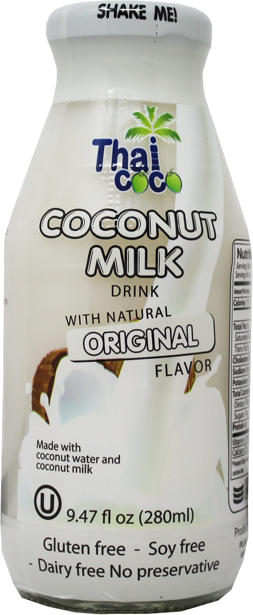 Thai Coco Coconut Milk Original Flavor 280ml (Pack of 12) (Original, 12)