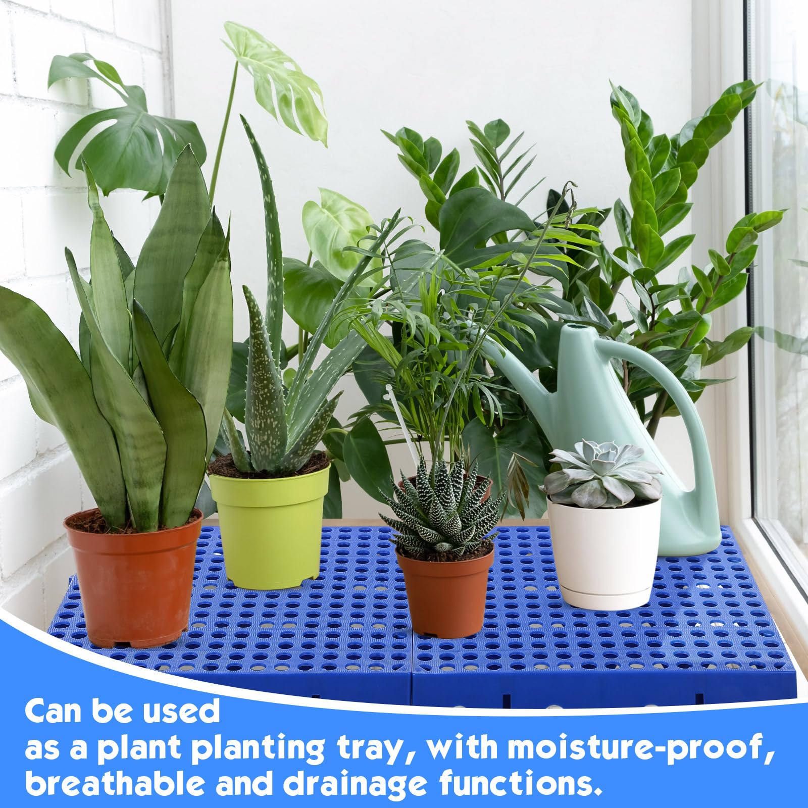 WIGING Plastic Pallet, HDPE Non Slip Ventilation Shipping Grid Pallet, Interlocking Storage Floor Mat For Restaurant, Kitchens, Garages, Supermarket (Size : 60x40x5cm/1.96x1.31x0.16ft - View #11