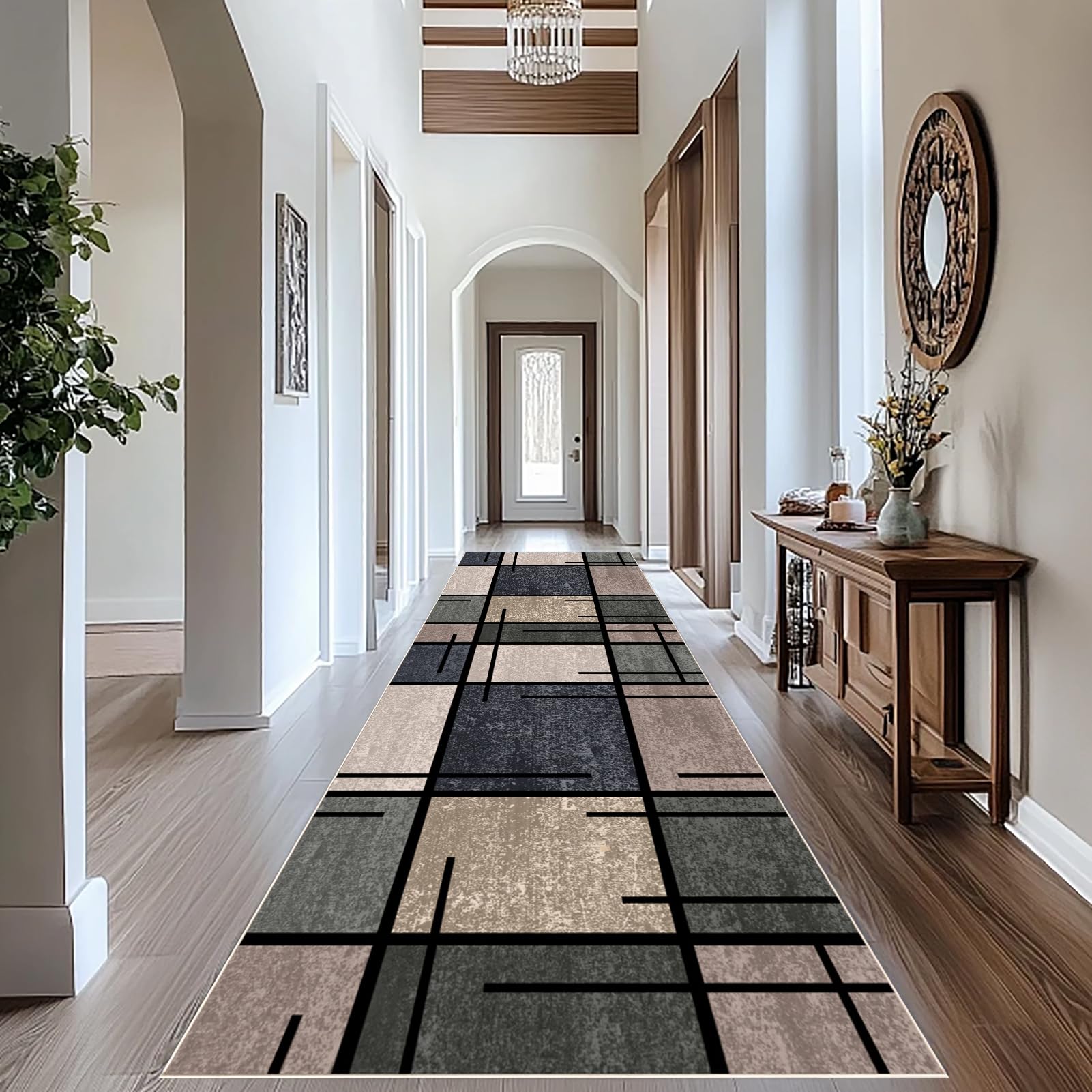 Długi dywan na korytarz dywan kuchenny zmywalny antypoślizgowy 70 x 300 cm dywan jadalnia przedpokój dywaniki dywanik dywanik korytarz korytarz do wejścia pralni salon sypialnia