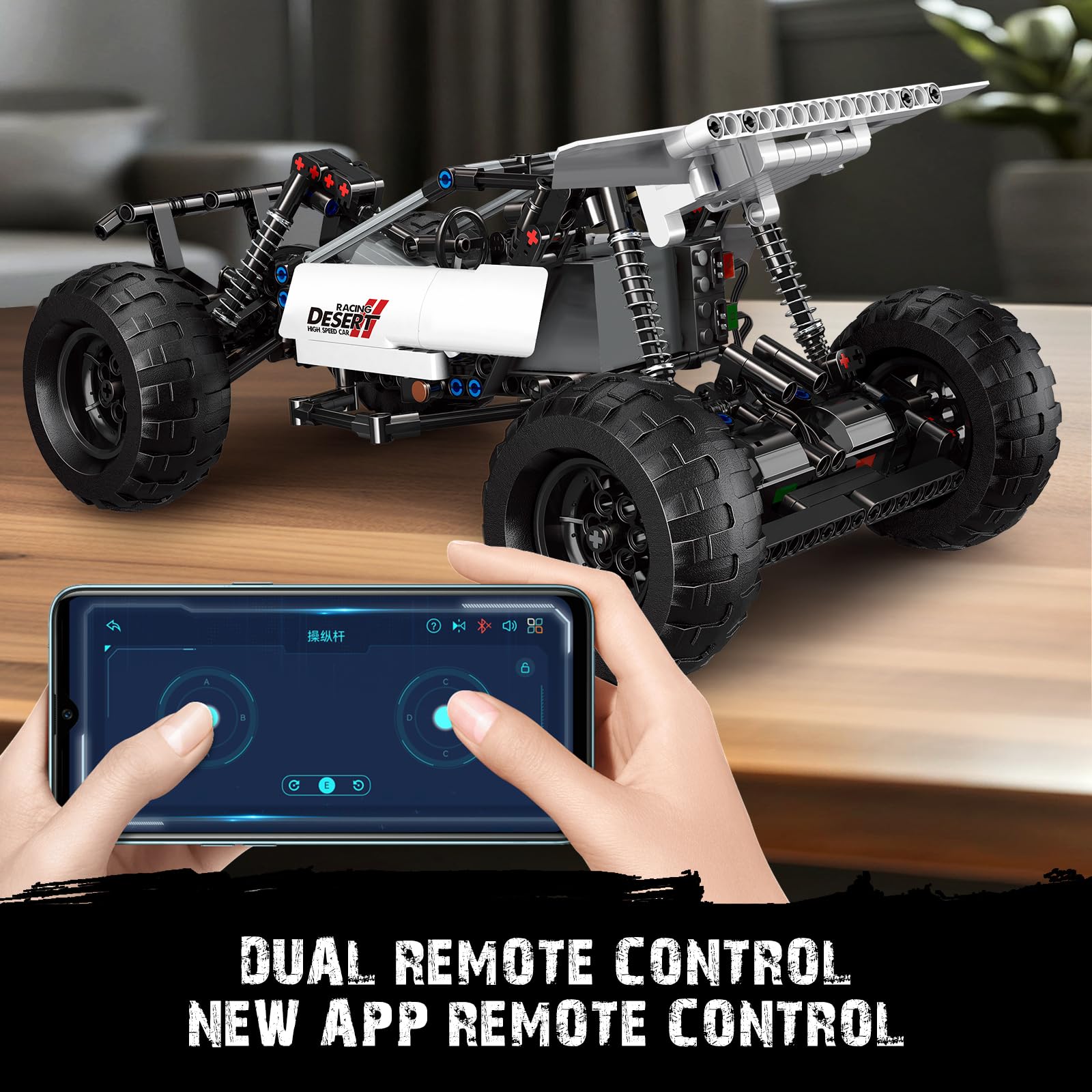 Mould King 18001 - Briques de Construction contrôlées par Application avec télécommande - Modèle avec 3 Moteurs - Voiture Tout-Terrain Technique Tout-Terrain - Véhicule d'escalade réaliste - Cadeau