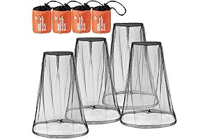 HESTYA Bug Face Netting 4 Pack Mesh for Head Face Neck Protects...