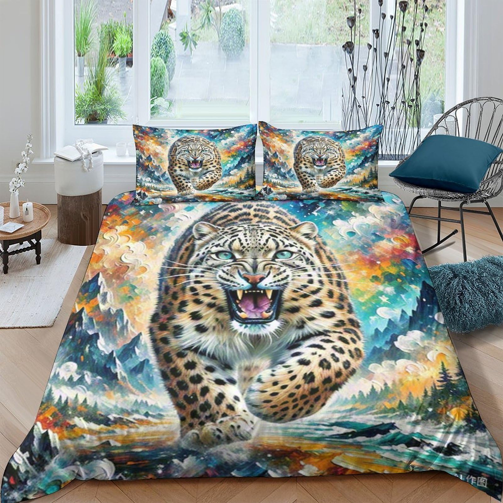 Linge de lit léopard de neige 3D pour transformer la chambre des enfants et des adolescents