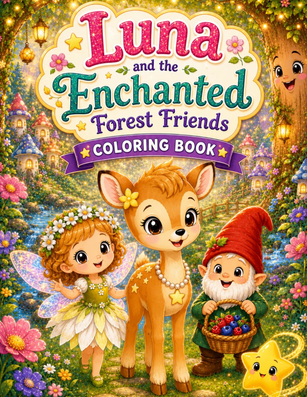 Luna and the Enchanted Forest Friends: Coloring Book